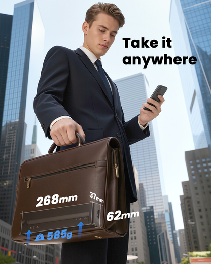 TATTMUSE A28U Portable Printer Wireless Inkless Thermal for Travel 8.5 x 11,Bluetooth Mobile Small Compact Printer  for Travel & Office & Home Use Compatible with Phone, Tablet & Laptop, Black
