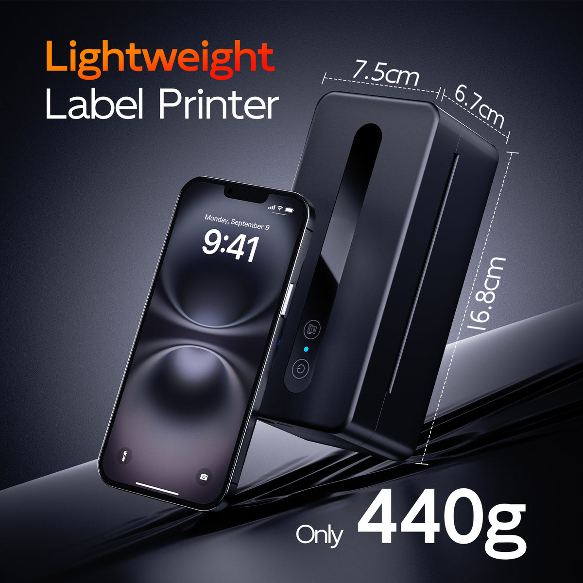 TATTMUSE Thermal Shipping Label Printer 4X6,Bluetooth Label Printer 2026 New Version Bluetooth Label Printer for Small Business, Support iOS, Android, Windows, Mac, Come with Label Holder