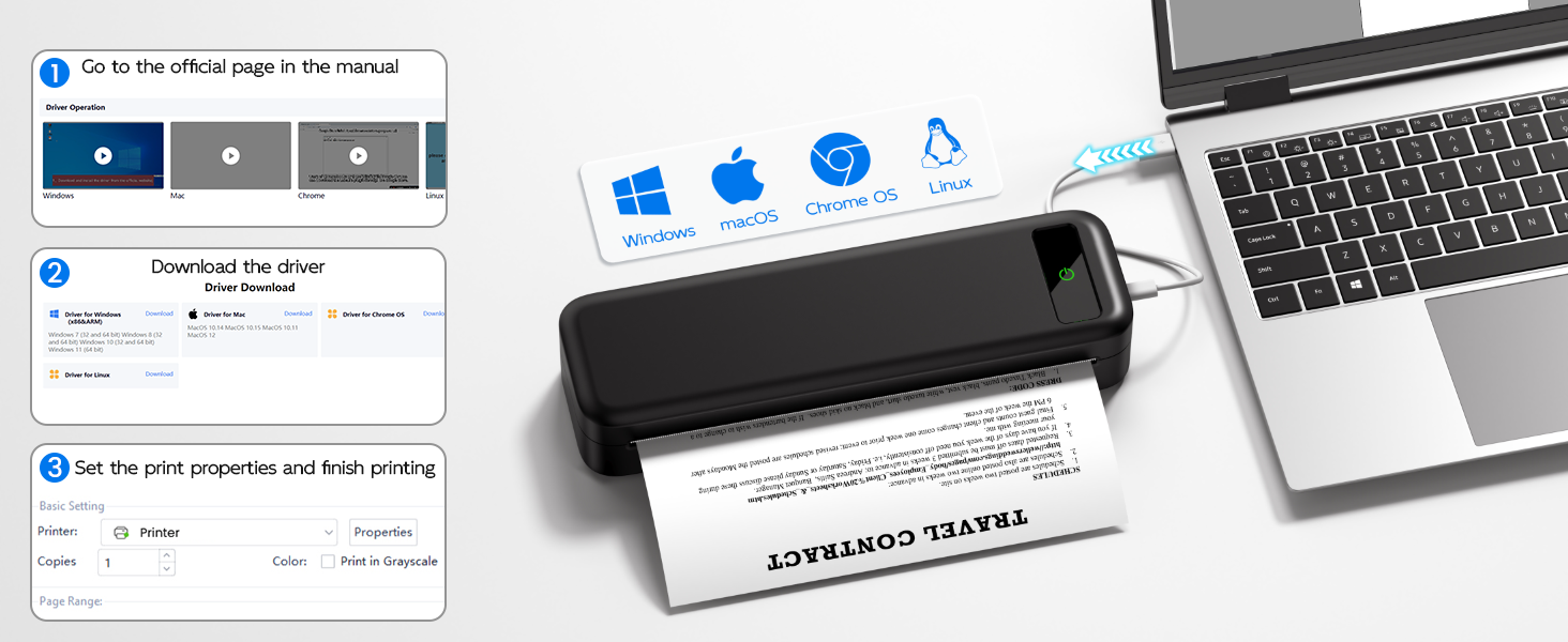 Tattmuse Portable Wireless Printer – Bluetooth Inkless A4 & US Letter Printer

Tattmuse Mobile Travel Printer with Carrying Case and Thermal Paper Rolls

Tattmuse Compact Wireless Printer for Home, Car, Office, and School Use

Tattmuse Inkless Thermal Printer Compatible with iPhone, Android, Laptop

Tattmuse Small Portable Printer – Rechargeable Battery, 300 DPI Printing