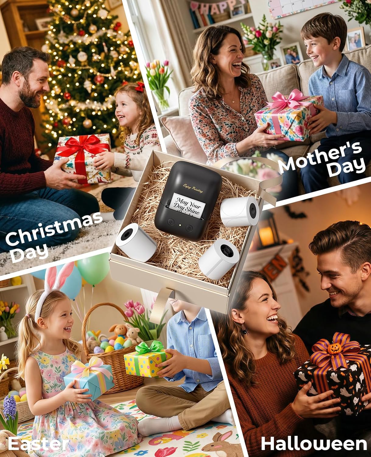 TATTMUSE Label Maker, A421 Label Maker Machine with Tape, Mini Thermal Label Printer for Barcode, Address,Small Business,Home,Office,School,Thermal Printer Compatible with Phone & PC