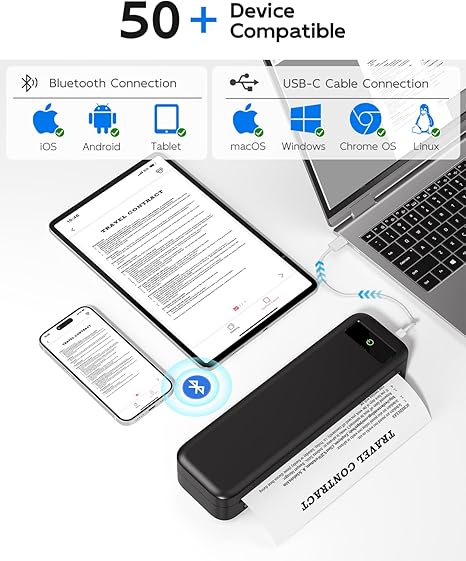Tattmuse Portable Wireless Printer – Bluetooth Inkless A4 & US Letter Printer

Tattmuse Mobile Travel Printer with Carrying Case and Thermal Paper Rolls

Tattmuse Compact Wireless Printer for Home, Car, Office, and School Use

Tattmuse Inkless Thermal Printer Compatible with iPhone, Android, Laptop

Tattmuse Small Portable Printer – Rechargeable Battery, 300 DPI Printing