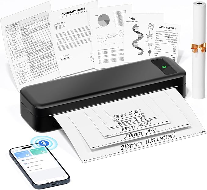 tattmuse portable wireless printer

tattmuse bluetooth inkless thermal printer

tattmuse mobile compact printer for travel

tattmuse printer for iPhone Android laptop

tattmuse A4 and US Letter thermal printer

tattmuse black and white inkless printer

tattmuse rechargeable wireless printer

tattmuse small printer for car home office