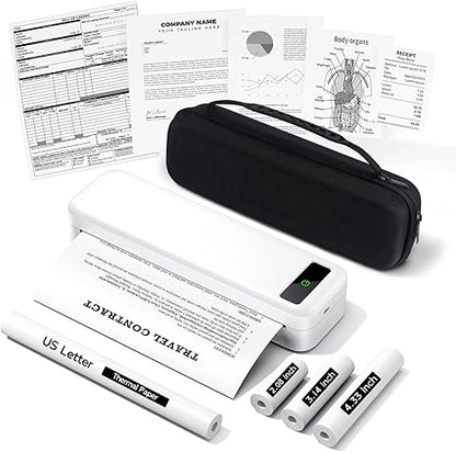 Tattmuse Portable Wireless Printer – Bluetooth Inkless A4 & US Letter Printer

Tattmuse Mobile Travel Printer with Carrying Case and Thermal Paper Rolls

Tattmuse Compact Wireless Printer for Home, Car, Office, and School Use

Tattmuse Inkless Thermal Printer Compatible with iPhone, Android, Laptop

Tattmuse Small Portable Printer – Rechargeable Battery, 300 DPI Printing