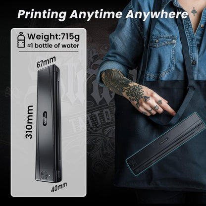 TATTMUSE Portable Printers Wireless for Travel Compatible with Phone & Pad, Bluetooth Small Mobile Compact Printer for Phone Laptop, Support 8.5'' x 11'' US Letter & A4 Thermal