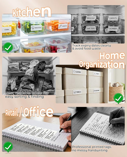 TATTMUSE Label Maker, A421 Label Maker Machine with Tape, Mini Thermal Label Printer for Barcode, Address,Small Business,Home,Office,School,Thermal Printer Compatible with Phone & PC