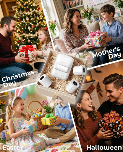 Label Maker Machine with Tape, A421 Bluetooth Label Portable Thermal Printer for Small Business & Home, Inkless Printer for Barcode, Address, Office, Compatible with iOS & Android, with 1 Roll Label